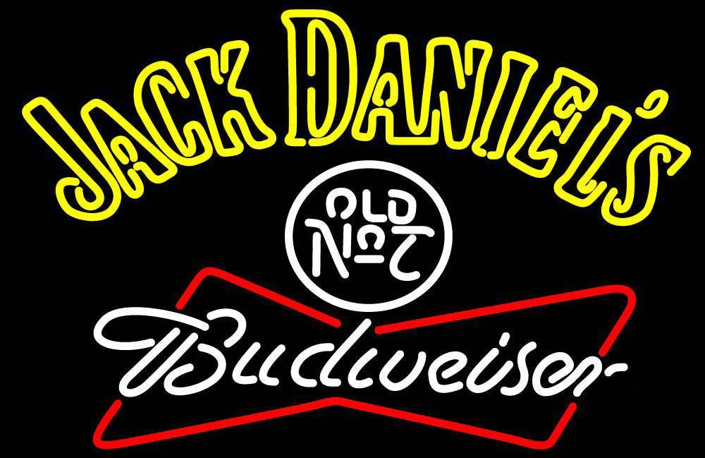 Jack Daniels Budweiser Logo Neon Sign